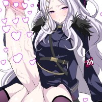 rihito akane hina blue archive blue archive absurdres highres 1futa blush bottomless breasts censored erection futanari gigantic penis heart heart censor huge penis huge testicles long hair medium breasts penis sitting solo