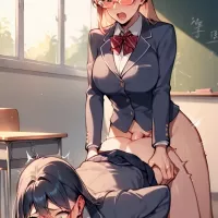 Students Hands Are Tied In Front Of Her Futa Teacher Teacher Fucks Student AI Porn