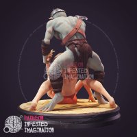 Goblin creature taking a girl hentai 3D STL File for 3D printingCults