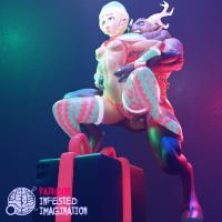 Xmas Furry Reindeer Fucking a Hentai Elf STL File for Cults