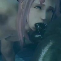 cute young girl and bat monster hentai 3d 18
