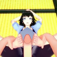 Mayuri from Steins Gate Gives You A Footjob Hentai POV