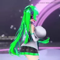 Hatsune Miku Huge Boobs Undress Dance Hentai Vocaloid Bibbidiba Song Mmd 3D Green Hair Color Edit