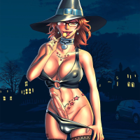 Halloween witch futanari