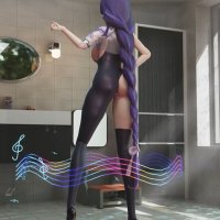 Genshin Impacts Raiden Shogun Frozen in Time in Sex Animation