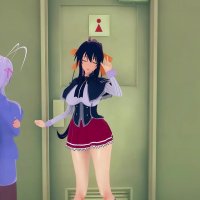 Akeno guards the door while I fuck Kuroka