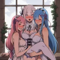 Blue Haired Futanari Is Rem From Re Zero Love Hearts Re Zero AI