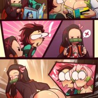Nezuko And Mitsuri With Tanjiro SemiDraws Demon Slayer