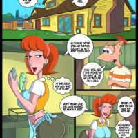 Porn comic Phineas y Ferb. Vision de Rayos XXX. Majin King Erotic comic hot mom and