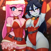 Porn comic Princess Bubblegum and Marcelines christmas present. Adventure Time. Lezaki Sex comic hot girlfriends were