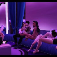 Gang Bang Sex Party At The Goth District
