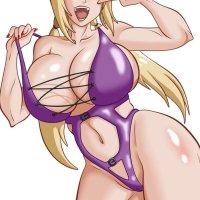 Tsunade wearing Naruto Gals bikini by Endoh
