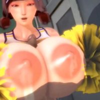 3D hentai super big tits Cheerleader
