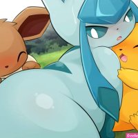 Glaceon X Pikachu Eevee