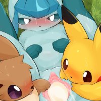 Glaceon X Pikachu Eevee
