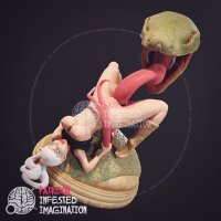3D Imprimible Monstruo Serpiente Diorama HentaiArchivo STL para Impresin 3DCults